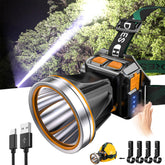 PINSAI high power headlamp bright beam for distant outdoor visibility