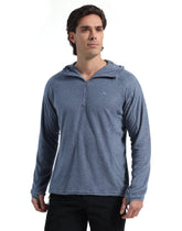 Pioneer Camp men's PrimaLoft Active Evolve quarter zip front view delivers lightweight warmth for alpine hikes.