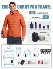 Pioneer Camp Puffer Jacket packable bag image shows easy travel storage.