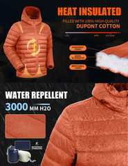 Pioneer Camp Puffer Jacket water-resistant fabric keeps core dry during light rain.