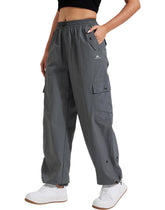 Pioneer Camp women's parachute cargo pants water-resistant fabric ideal for hikes