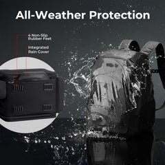 Backpack with four 3600-size tackle boxes