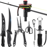 Piscifun 6pc Fishing Tool Kit laid out showing all components