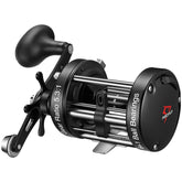 Piscifun Chaos XS aluminum frame close-up highlighting lightweight strength for saltwater fishing