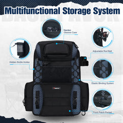 Back view showing breathable back pad and ergonomic straps