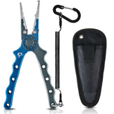 Piscifun fishing pliers blue with sheath and lanyard