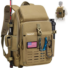 Piscifun fishing tackle backpack main compartment for organized gear access.