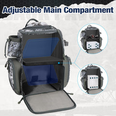 Padded back panel and ergonomic shoulder straps with reflective strips