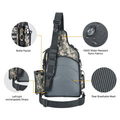 Piscifun bag with multiple pockets organizes lures and tools for quick access