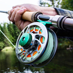 Piscifun Sword fly reel drag mechanism highlights smooth, silent operation under tension.