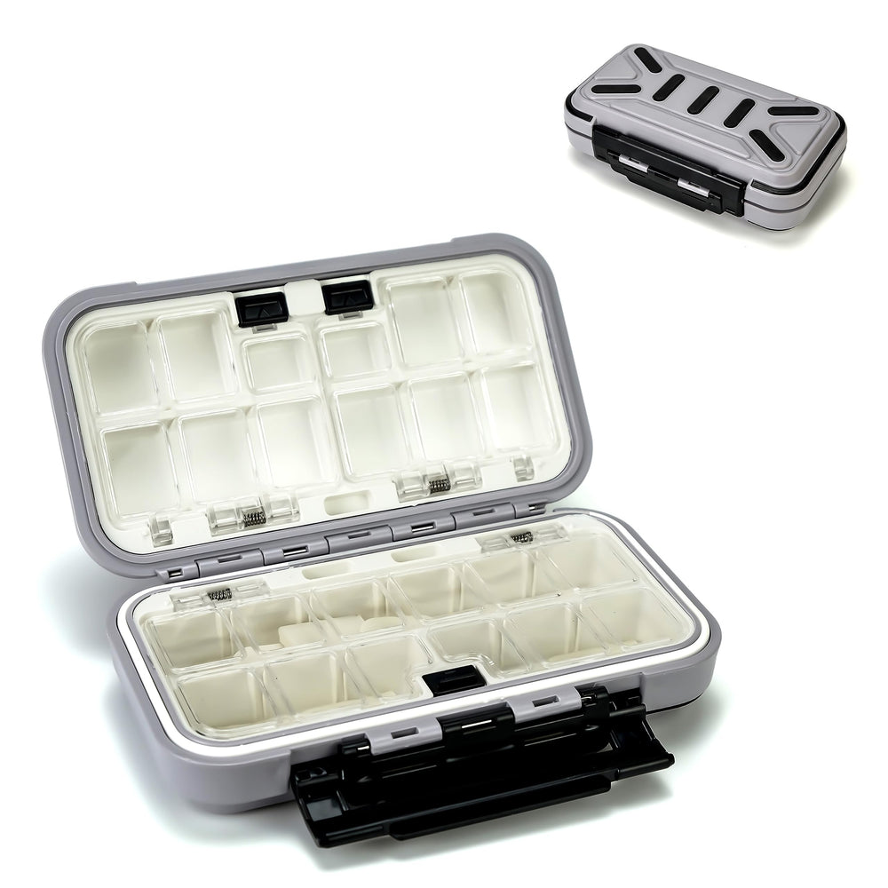 Piscorush Waterproof Tackle Box Grey – front view