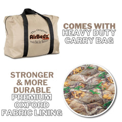 Pittman Outdoors AirBedz puncture-resistant fabric withstands rugged outdoor use and rough terrains