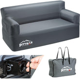 Pittman Outdoors inflatable couch built-in pump enables quick setup.