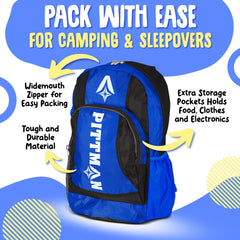 Pittman Outdoors electric pump inflating the mattress in minutes for easy setup.