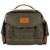 Plano A-Series 3600 tackle bag in forest green, front view, rugged and ready for fishing trips.