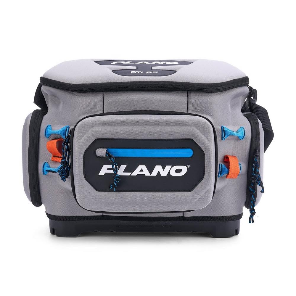 Plano Atlas 3700 tackle bag front view highlighting rugged EVA construction.