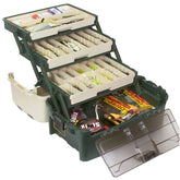 Plano Hybrid Hip Tackle System front view shows organized lure storage for quick access.