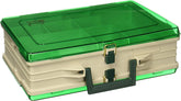 Plano Magnum tackle box showing double sided design with clear duraview lids for quick content checks