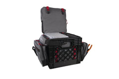 Plano PLAB88140 kayak crate soft bag open for quick access and gear ready.
