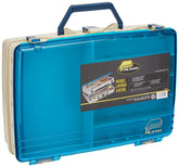Plano Two Level Satchel tackle box open lids for quick access to gear
