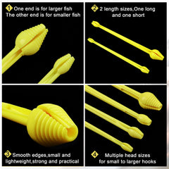 Dual-ended fishhook extractor with large and small heads