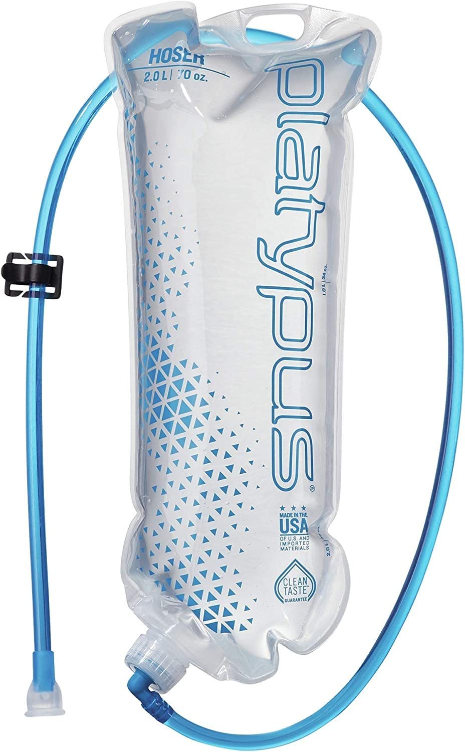 Platypus Hoser 2L reservoir shown compact and ultralight for backpacking hydration on trails