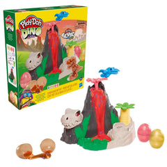 Play-Doh Dino Island lava volcano encourages imaginative volcano role-play.