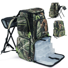 PLAY-KING fishing backpack with integrated rod holder