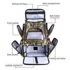 Inner bag with separate compartments for gear and bait