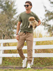 PLEPAN Mens Cargo Joggers reinforced front pocket secures essentials