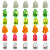 PLIGREAT 30-pcs fishing line rattles in six colors