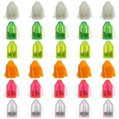 PLIGREAT 30-pcs fishing line rattles in six colors