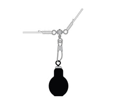 P-Line Draggin Ball with 360-degree swivel preventing line tangles