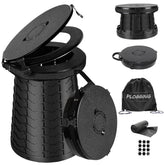 PLOGGING XXL portable toilet assembled for easy outdoor relief on camping trips.