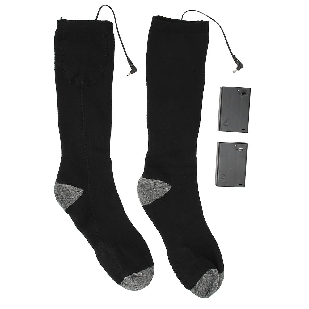 plplaaoo heated socks demonstrate fast heat up for instant warmth on cold trails