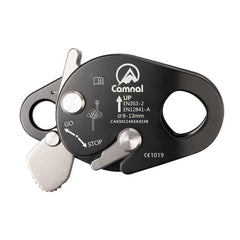 plplaaoo rope grab in black with secure grip for climbing safety.
