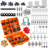 PLUSINNO 212-piece fishing kit with tackle box open front view