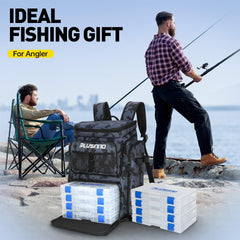PLUSINNO adjustable main compartment lets you customize space for large tackle boxes.