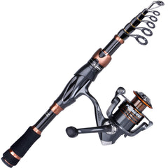PLUSINNO Bronze Warrior rod telescopic 5.91ft ready for travel and sensitive bite detection