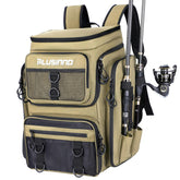 PLUSINNO fishing backpack with rod holders keeps rods secure on the move