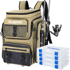 PLUSINNO fishing backpack with rod holders for quick access to gear
