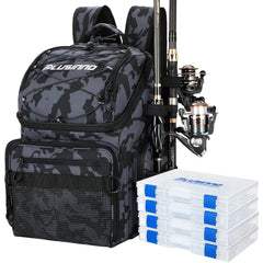 PLUSINNO fishing backpack water-resistant fabric for rain protection