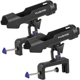 PLUSINNO fishing boat rod holders two-pack mounted on deck for quick access.