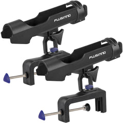 PLUSINNO fishing boat rod holders two-pack mounted on deck for quick access.