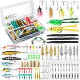 PLUSINNO fishing lures kit – front view with tackle box