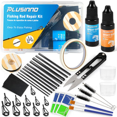 PLUSINNO Fishing Pole Repair Kit contents laid out