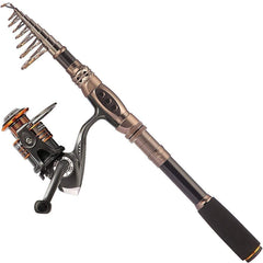 PLUSINNO fishing rod telescopic compact highlights portable design for travel anglers.