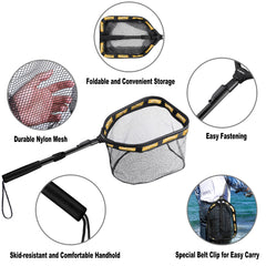 PLUSINNO rubber-coated net prevents snagging and protects fish during release.