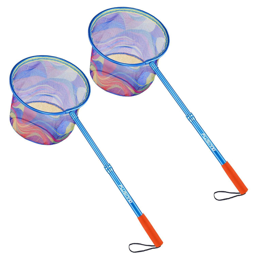 Plusinno Kids Fishing Net with extendable pole provides easy reach for young anglers.