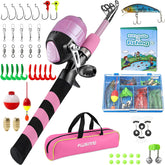 PLUSINNO kids fishing pole extended for easy handling by beginners